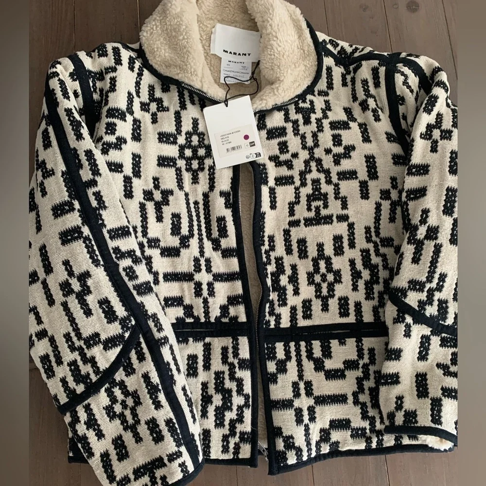 Isabel Marant's 'Nelkis' Western sherpa style jacket NWT